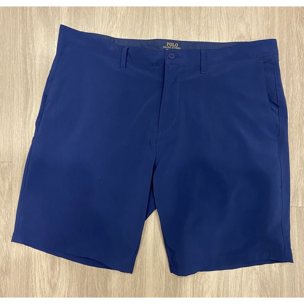 Polo Ralph Lauren Performance Shorts Men's Size 36 Blue Stretch Red Pony